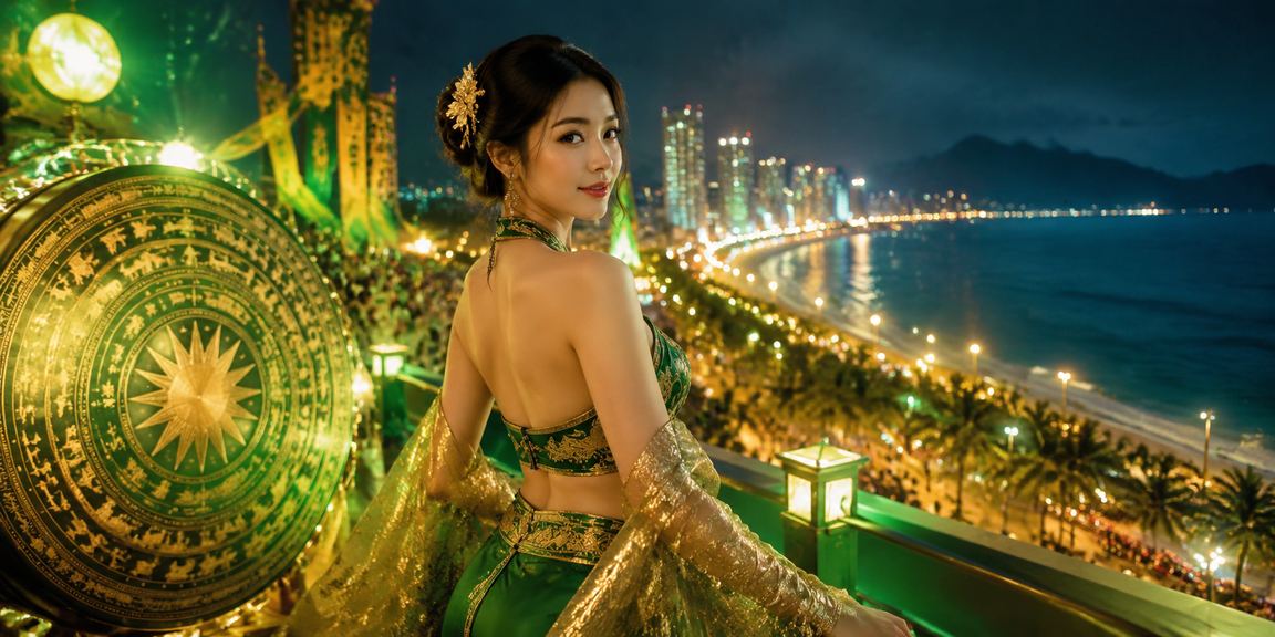 Người dùng Nha Trang xem kèo esports tại bờ biển buổi chiều tối